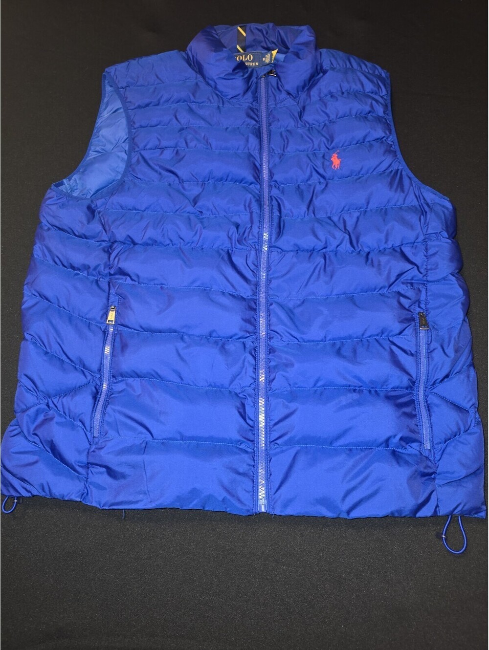 Polo Ralph Lauren Men's Medium Packable Down Water Repellent Puffer Vest Blue